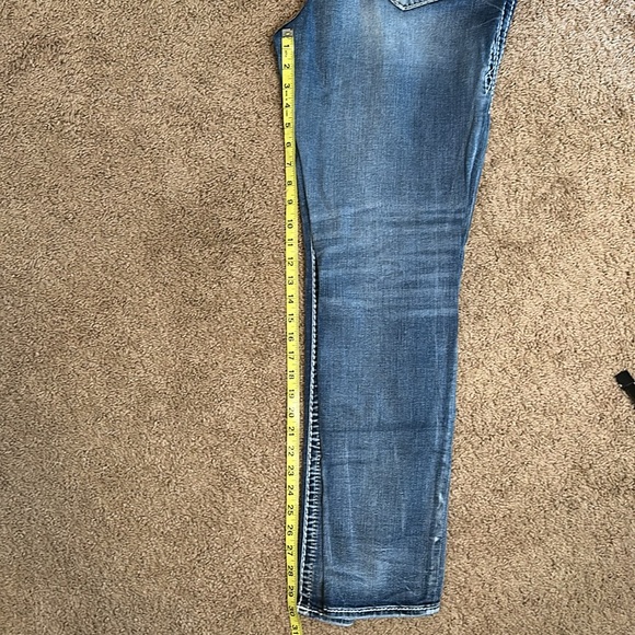 Rock Revival Blue Skinny Jeans with Distressed Detailing - Picture 5 of 6